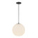 Marco One Light Pendant in Black/Opal Glass (347|PD34212BKOP)