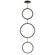 Hoopla LED Pendant in Black / Gold (86|E24321BKGLD)