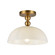 Paisley One Light Semi-Flush Mount in Brushed Gold/Glossy Opal Glass (452|SF459012BGGO)