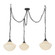 Farrah Three Light Pendant in Matte Black/Glossy Ribbed Opal Glass (452|MP651312MBGR)
