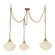 Farrah Three Light Pendant in Brushed Gold/Glossy Ribbed Opal Glass (452|MP651312BGGR)