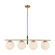 Zuri Four Light Linear Pendant in Brushed Gold/Opal Glass (452|LP421437BGOP)