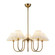 Rosemary Five Light Chandelier in Brushed Gold/Folded White (452|CH610530BGFW)
