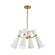 Blake Four Light Chandelier in White/Aged Gold (452|CH574424WHAG)