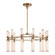 Edwin LED Chandelier in Vintage Brass/Frosted Ribbed Glass (452|CH348038VBFRUNV)