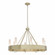 Banded Eight Light Chandelier in Modern Brass (39|105040SKT86FD0611)
