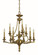 Fin De Siecle Nine Light Chandelier in Brushed Brass (8|5959BR)