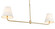 Ami Two Light Island Chandelier in Vintage Brass (59|25102VB)