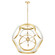 Domain Eight Light Pendant in Studio White|Aged Brass (19|86680880)