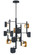 Cornice LED Chandelier in Gold-Black Mix (40|49228014)