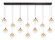 Iissa LED Linear Chandelier in Gold-Black Mix (40|48940030)