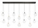 Iissa LED Linear Chandelier in Gold-Black Mix (40|48940016)