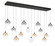 Iissa LED Linear Chandelier in Matte Black (40|48939045)
