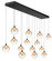Iissa LED Linear Chandelier in Matte Black (40|48939034)