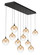 Iissa LED Linear Chandelier in Gold-Black Mix (40|48934039)