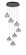 Iissa Seven Light Chandelier in Black (40|48929028)