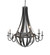 Barrel Stave Ten Light Chandelier in Wrought Iron (57|277745)