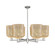 Arcadia Six Light Chandelier in Satin Nickel (405|7166CRSNG5598ME)