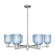 Arcadia Six Light Chandelier in Satin Nickel (405|7166CRSNG5595BL)