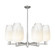 Arcadia Six Light Chandelier in Satin Nickel (405|7166CRSNG4847OP)