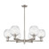 Arcadia Six Light Chandelier in Satin Nickel (405|7166CRSNG4587CL)