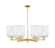 Arcadia Six Light Chandelier in Satin Gold (405|7166CRSGG5598CL)