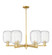 Arcadia Six Light Chandelier in Satin Gold (405|7166CRSGG4607CL)