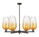Arcadia Six Light Chandelier in Oil Rubbed Bronze (405|7166CROBG4847AM)