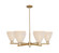 Arcadia Six Light Chandelier in Champagne Bronze (405|7166CRCBNBD75NAT)
