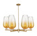 Arcadia Six Light Chandelier in Champagne Bronze (405|7166CRCBG4847AM)