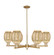 Arcadia Six Light Chandelier in Champagne Bronze (405|7166CRCBG4596ME)