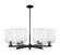Arcadia Six Light Chandelier in Matte Black (405|7166CRBKG5598CL)