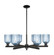 Arcadia Six Light Chandelier in Matte Black (405|7166CRBKG5595BL)