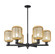 Arcadia Six Light Chandelier in Matte Black (405|7166CRBKG4607ME)