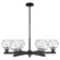 Arcadia Six Light Chandelier in Matte Black (405|7166CRBKG12136CL)