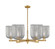 Arcadia Six Light Chandelier in Brushed Brass (405|7166CRBBG5598SM)