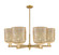 Arcadia Six Light Chandelier in Brushed Brass (405|7166CRBBG5598ME)