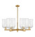 Arcadia Six Light Chandelier in Brushed Brass (405|7166CRBBG5598CL)