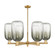 Arcadia Six Light Chandelier in Brushed Brass (405|7166CRBBG4827SL)