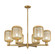 Arcadia Six Light Chandelier in Brushed Brass (405|7166CRBBG4607ME)