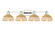 Arcadia Four Light Bath Vanity in Polished Nickel (405|7164WPNNBD275NAT)
