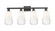 Arcadia Four Light Bath Vanity in Matte Black (405|7164WBKG4806OP)