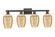 Arcadia Four Light Bath Vanity in Matte Black (405|7164WBKG4576ME)