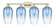 Arcadia Four Light Bath Vanity in Antique Brass (405|7164WABG4847SB)