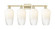 Arcadia Four Light Bath Vanity in Antique Brass (405|7164WABG4847OP)
