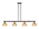 Arcadia Four Light Island Pendant in Oil Rubbed Bronze (405|7164IOBNBD275NAT)