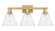 Arcadia Three Light Bath Vanity in Brushed Brass (405|7163WBBGBC84)