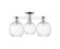 Arcadia Three Light Semi-Flush Mount in Polished Chrome (405|7163FPCG4587CL)