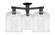 Arcadia Three Light Semi-Flush Mount in Matte Black (405|7163FBKG5598CL)