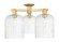 Arcadia Three Light Semi-Flush Mount in Brushed Brass (405|7163FBBG5598SDY)